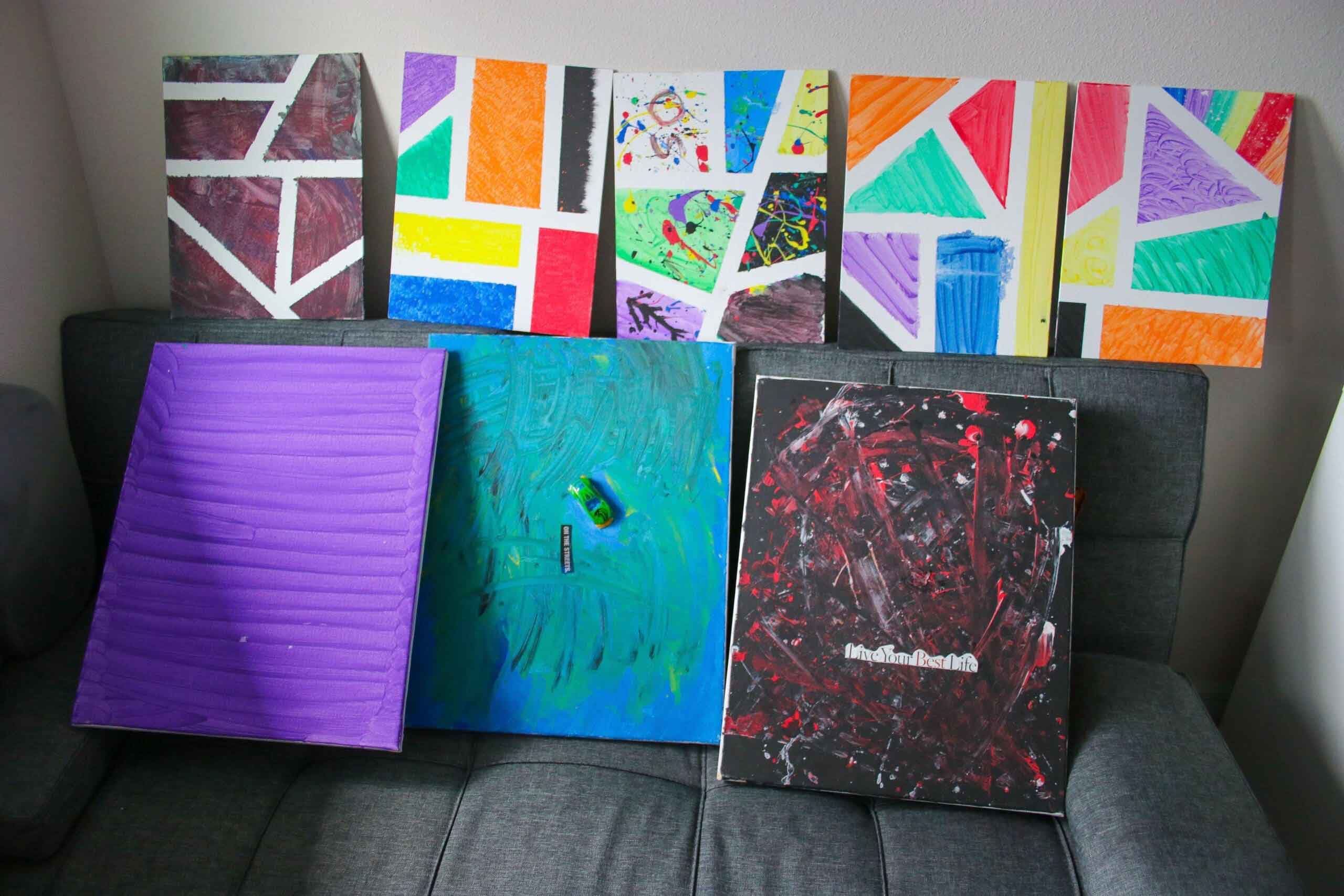 Hope House youth canvas art